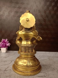 DecorsOne Superfine Brass Ayyappan Statue For Pooja 12″