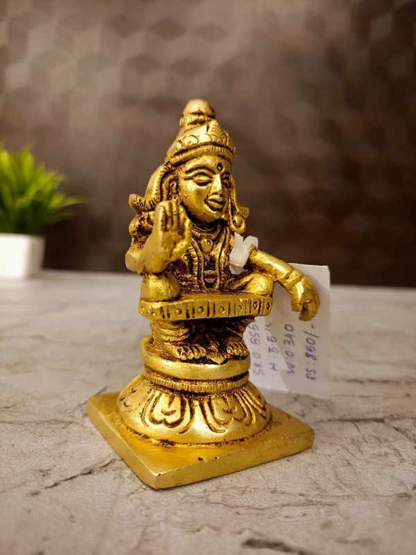 DecorsOne Brass Ayyappan Idol 3.5"