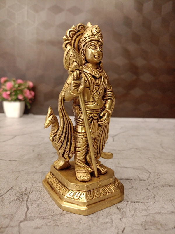 DecorsOne Brass Bala Murugan Idol 6"
