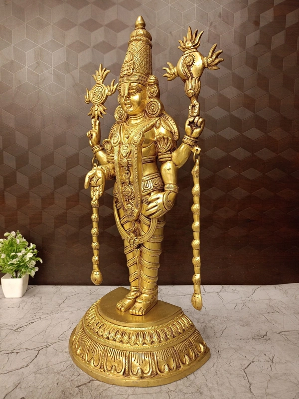 DecorsOne God Brass venkatachalapathi Statue Good For Pooja 23″