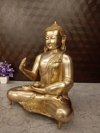 DecorsOne Brass Buddha Statue For Home Decor 15″