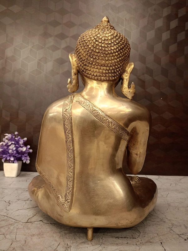 DecorsOne Brass Buddha Statue For Home Decor 15″