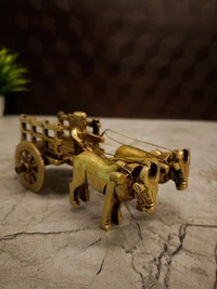 DecorsOne Brass Bullock Cart Idol 1.5'