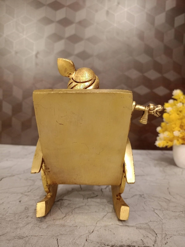 Brass Krishna Chair Idol