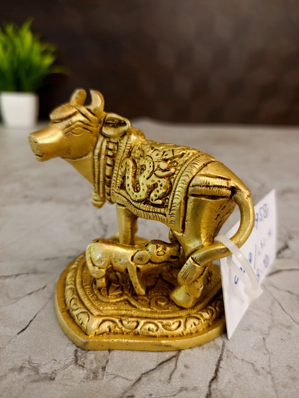 DecorsOne Brass Cow and Calf Idol 1.5"