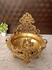1SF54005 Brass Designer Uruli With Golden Antique Finish