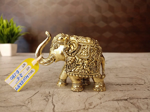 Brass Fine Art Elephant Idol