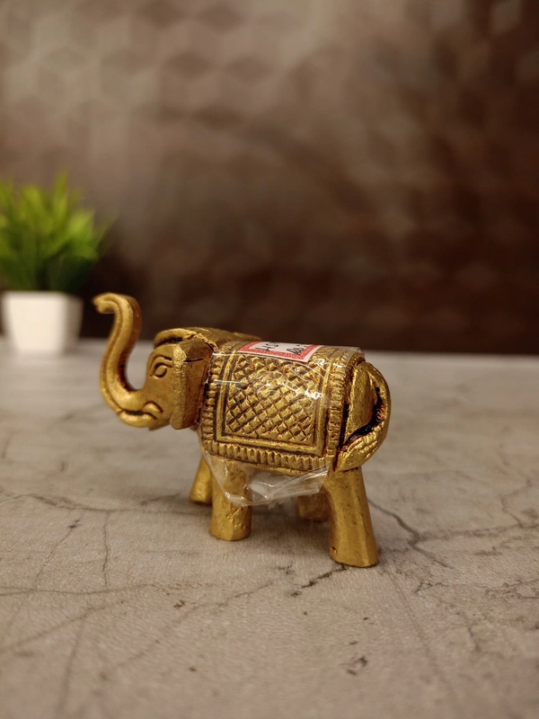 DecorsOne Brass Elephant Small Idol- 2″