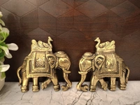 DecorsOne Brass Elephant Wall Mount 4.5” Pair