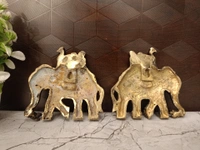 DecorsOne Brass Elephant Wall Mount 4.5” Pair