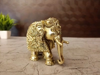 Brass Fine Art Elephant Statue For Home Decor And Gifts