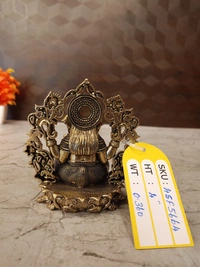 Brass Fine Art Ganesha With Designer Thiruvachi Idol