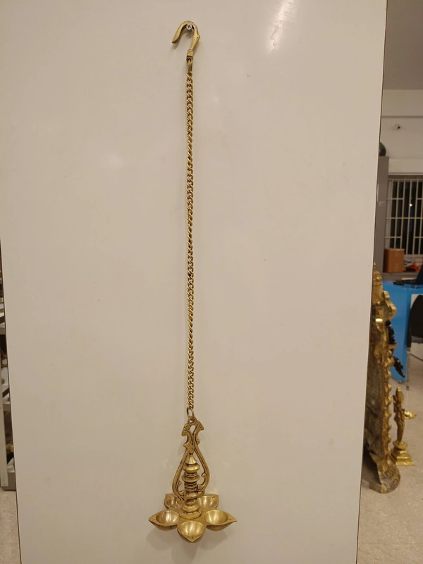 DecorsOne Buy Brass Five Face Hanging Diya 28″