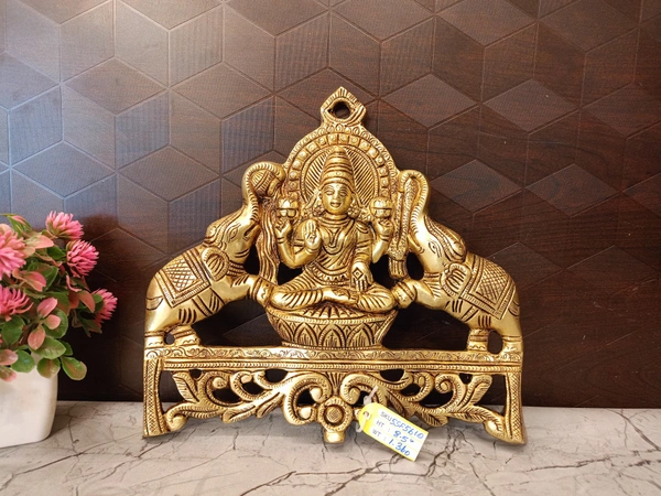 DecorsOne Brass GajaLakshmi Wall Hanging 8.5"