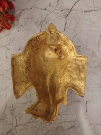 Brass Ganesha Face Wall Mount / Antique And Handicraft Idol , Listening and Grasping