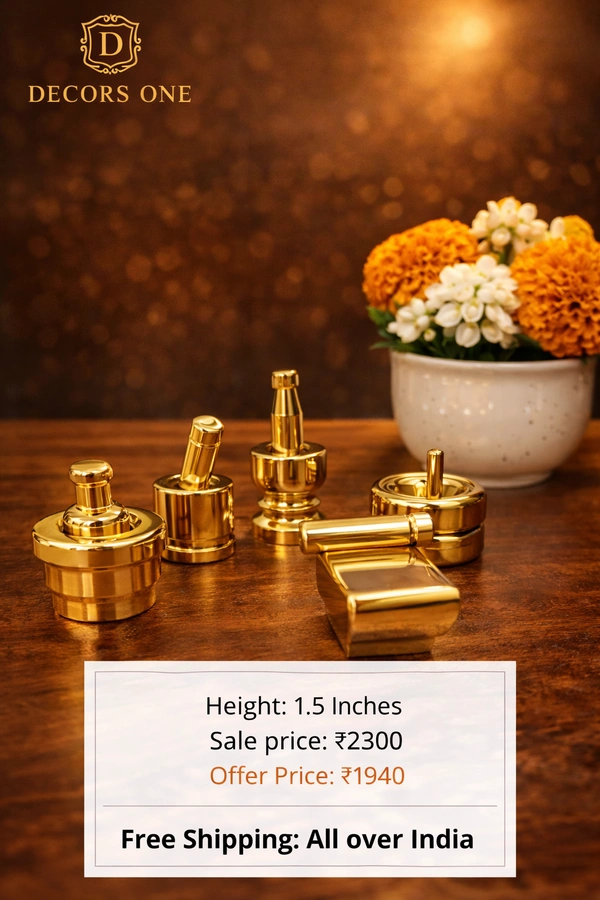 DecorsOne Brass Gowramma Set 1.5"