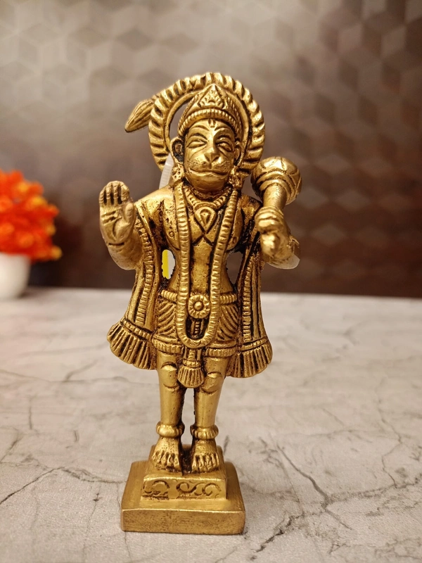 Brass Standing Hanuman Idol