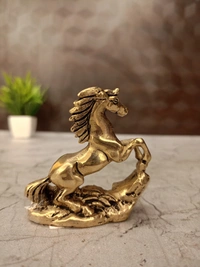 DecorsOne Brass Jumping Horse Statue 2.5″