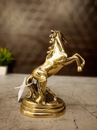 DecorsOne Brass Raising Horse Idol 6.5"