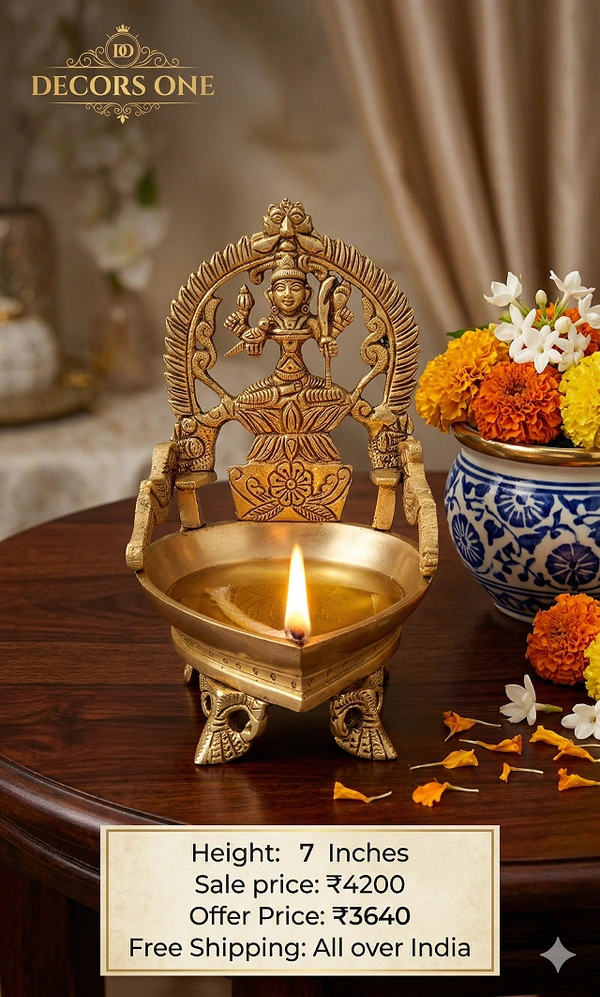 Brass Kamakshi Diya 7″