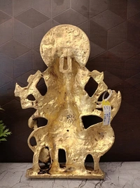 DecorsOne Brass Kantristi Ganesha Wall Mount 9"