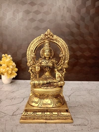 DecorsOne Brass Lakshmi Ganesha Saraswathi Set Idol-10″
