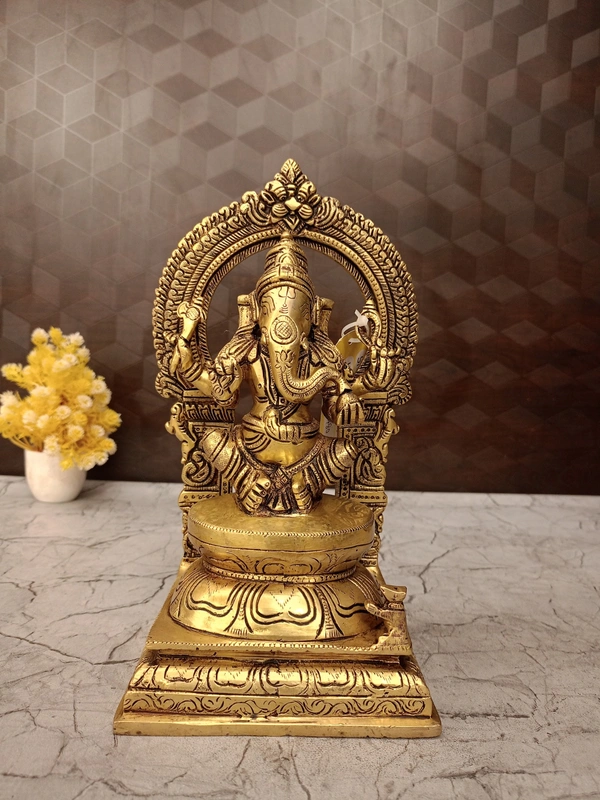 DecorsOne Brass Lakshmi Ganesha Saraswathi Set Idol-10″