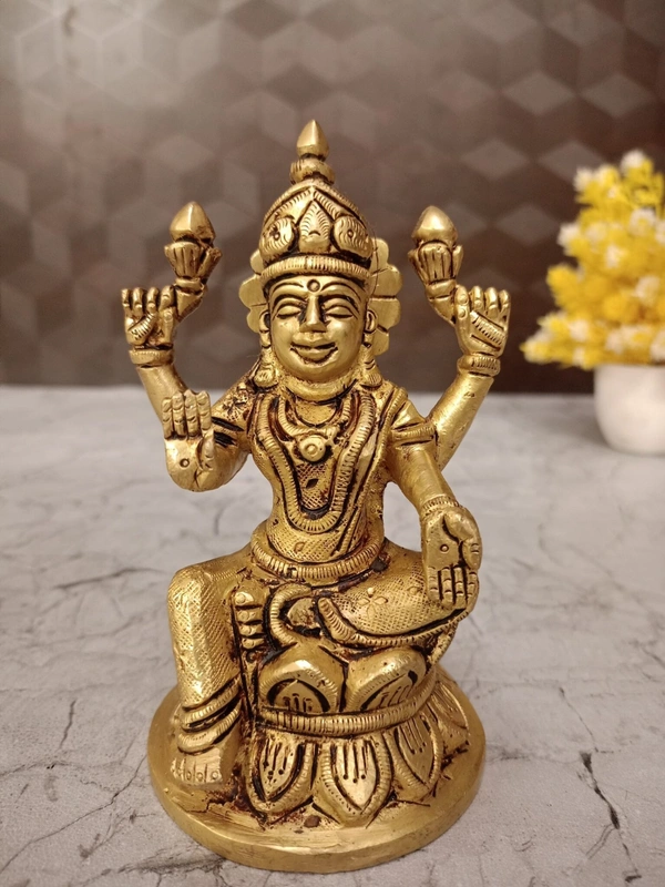 Brass Lakshmi Idol