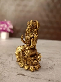 DecorsOne Brass Fine art Lotus Lakshmi idol