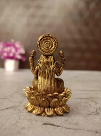 DecorsOne Brass Fine art Lotus Lakshmi idol