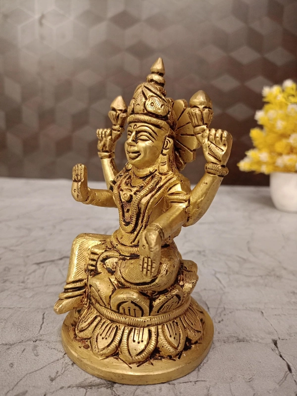 Brass Lakshmi Idol
