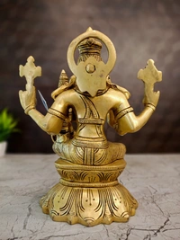 DecorsOne Brass Lakshmi Narashimar Idol 9.5"