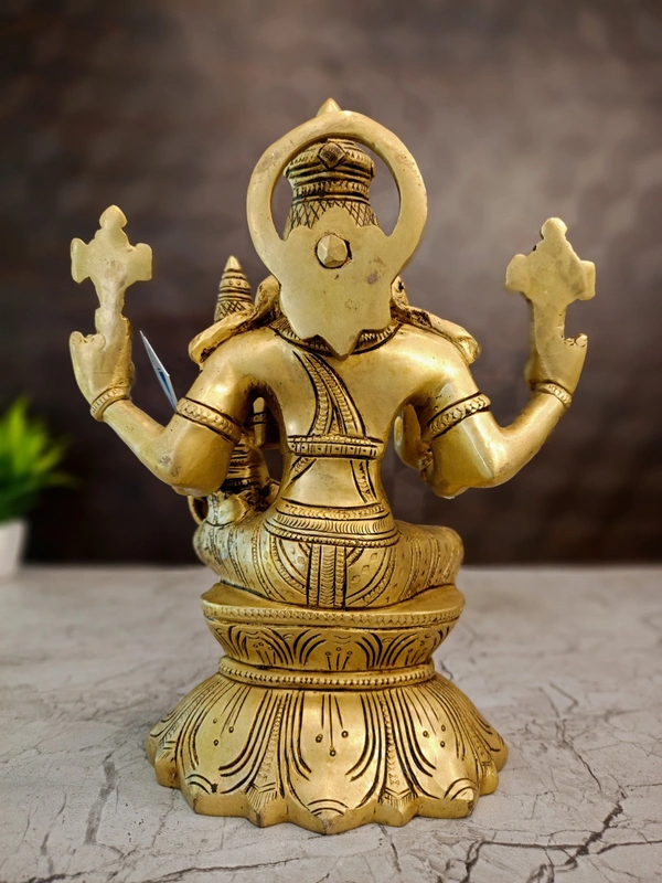 DecorsOne Brass Lakshmi Narashimar Idol 9.5"