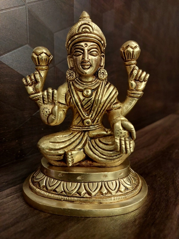 Brass Lakshmi Idol For Pooja