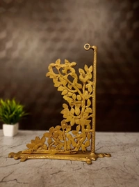 DecorsOne Brass Leaf Bracket Wall Mount 11.5"