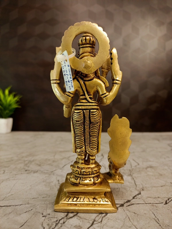 DecorsOne Brass Murugan With Peacock Idol 6"