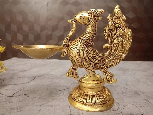 DecorsOne Brass Annam Holding Diya 7"