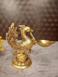 DecorsOne Brass Annam Holding Diya 7"