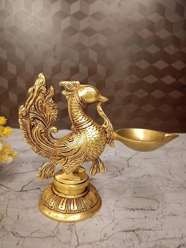 DecorsOne Brass Annam Holding Diya 7"