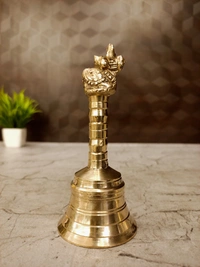 DecorsOne Brass Pooja Hand Bell 5"