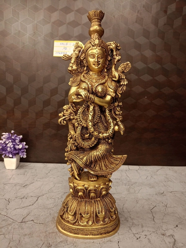 DecorsOne Brass Radha Idol 20″