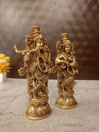Brass Radha Krishna Pair Idol
