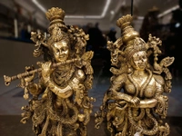 DecorsOne Brass Radha Krishna Idol Antique Finish 30''