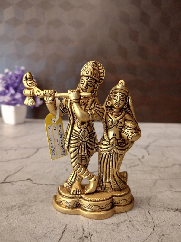 Brass Radha Krishna Statue For Wedding Gifts