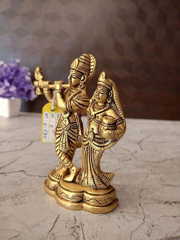 Brass Radha Krishna Statue For Wedding Gifts