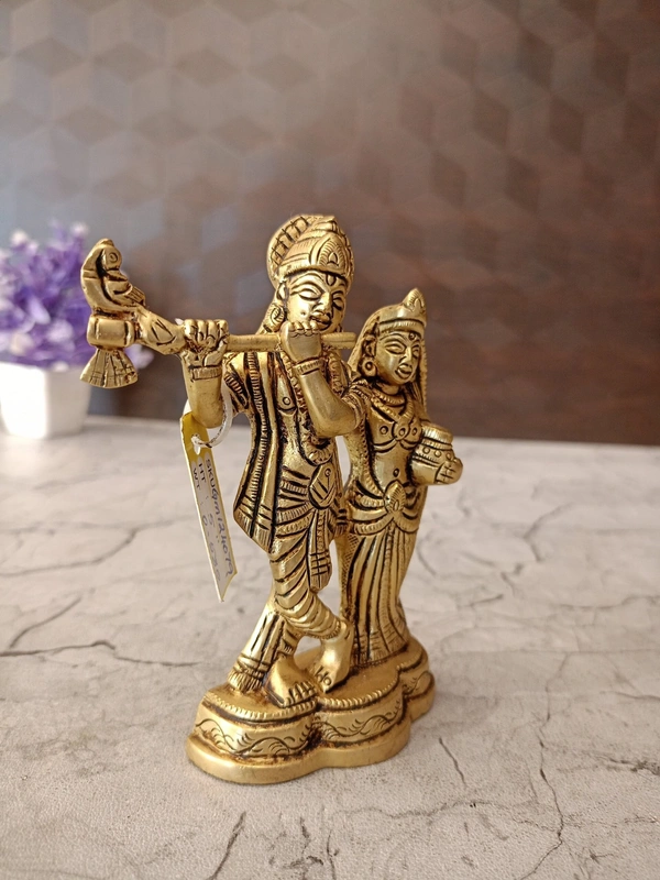 Brass Radha Krishna Statue For Wedding Gifts