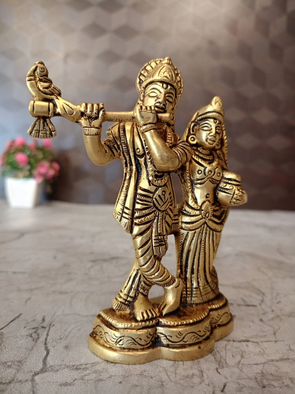 Buy Brass Radha Krishna Statue