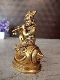Buy Brass Sangu Krishna Idol