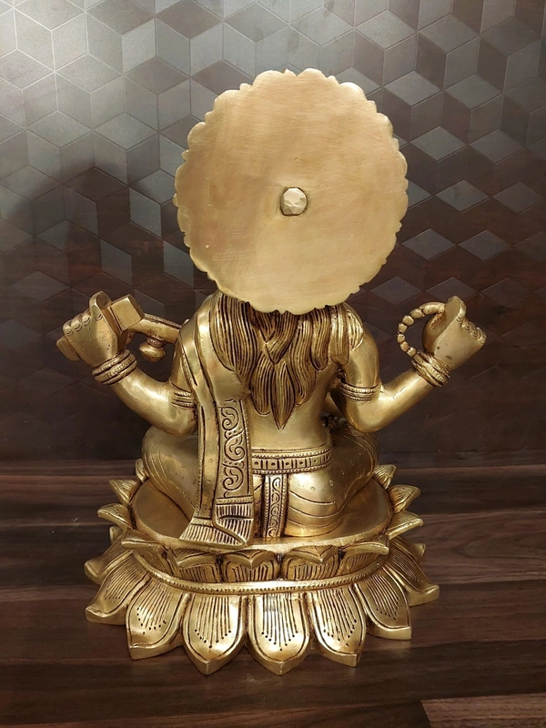 Brass Saraswathi on Lotus Base Idol Big