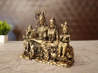 Brass Fine Art Shivan Family For Pooja